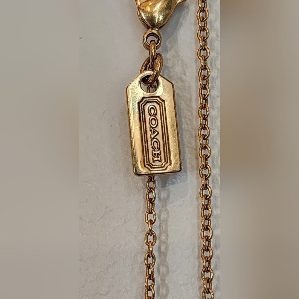 Coach Signature Gold Filigree Necklace - Picture 7 of 7